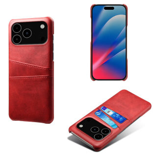 Leather dual-card phone case — fits iPhone 17 Pro Max 2