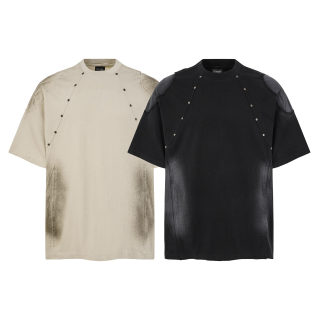 Gradient Rivet Deconstructed Short Sleeve T-Shirt 5