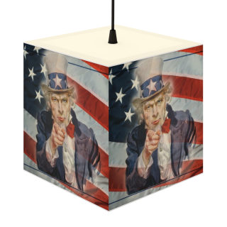 Uncle Sam Pointing Light Cube Lamp | Patriotic American Flag Lighting 5