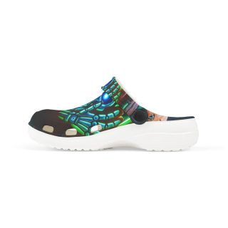 Neon Skull Pattern Kid's Clogs 11