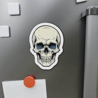 Skull Illustration Die-Cut Magnet | Gothic Skull Fridge Magnet 6