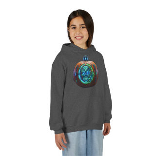 Glowing Cyber Pumpkin Kids Hoodie 41