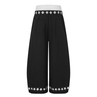 Letter Print Wide Leg Sweatpants | Drawstring Cuff Casual Dance 4