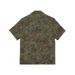 Green Camo Pattern Hawaiian Camp Shirt | Short Sleeve Button-Up 2