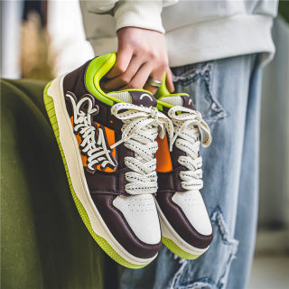 Korean-Style Low-Top Color-Block Board Shoes for Men 4