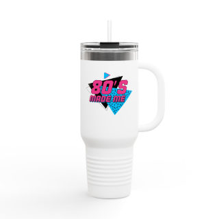 80s Made Me Retro Graphic Travel Mug | 40oz Insulated Tumbler 2