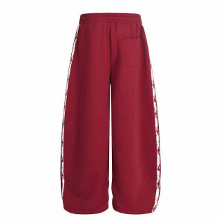 Vintage Stripe Letter Print Wide Leg Sweatpants 4