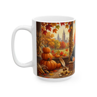 Pumpkin Head Banker Mug | Halloween Fall Autumn Ceramic Coffee Cup 6