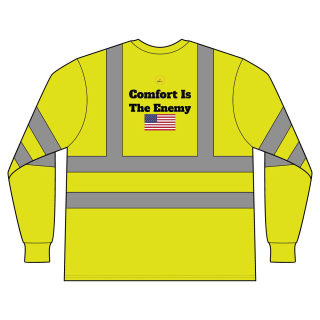 Comfort Is The Enemy reflective long sleeve t-shirt 4