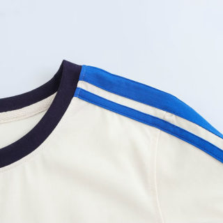 College Style Sports Short Sleeve T-Shirt | Color Block 4