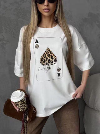 Round Neck Loose-Fit T-Shirt for Women 6