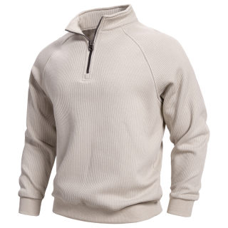 Men's Half-Zip Stand-Up Collar Hoodie 5