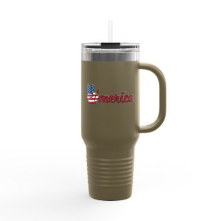 'Merica Peace Hand travel mug, 40oz insulated tumbler 13