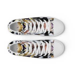 Men's High-Top Canvas Shoes "Lion Print" 8