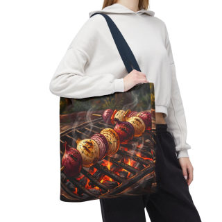 Grilled Vegetable Kabob Tote Bag | BBQ Skewers, Summer Cookout Market Tote 104