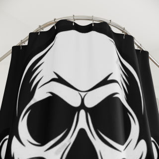 Skull and Crossbones Shower Curtain | Pirate Skull Bathroom Decor 3