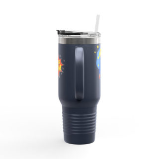 Super Mom comic burst insulated travel mug 24