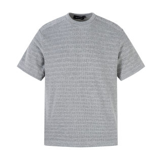 Small Collar Short Sleeve T-Shirt for Men | American Style Solid Color