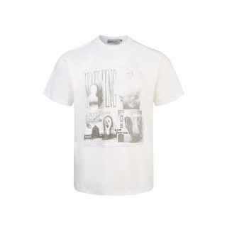 Distressed Dark Style Portrait Letter Print Casual T-Shirt 6