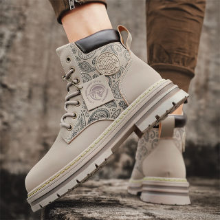 Men's High-Top Martin Boots | Autumn/Winter Retro Frosted Workwear Boots 2