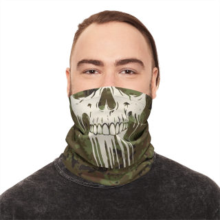 Dripping Skull Camo Neck Gaiter