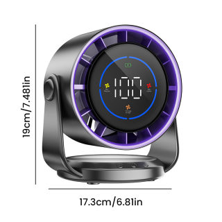 Rechargeable Desktop Fan with Digital Display, 100 Speed Settings