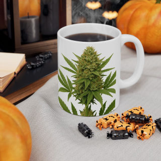 Cannabis Leaf Pattern Mug | Ceramic Coffee Cup 13