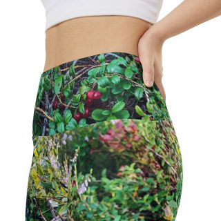 Wild Cranberry Bush Women's Workout Shorts | Nature Botanical Print 7