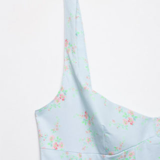 Floral Print Poplin Short Dress | Sleeveless 3
