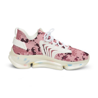 Pink Digital Camo Men's Mesh Sneakers | Athletic Running Shoes 8
