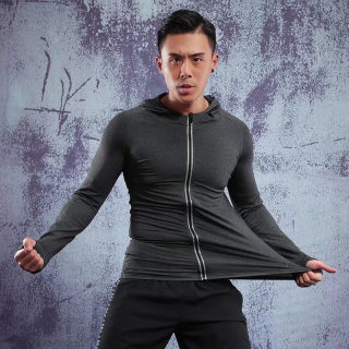 Men's Large Size Running Jacket | Hooded Breathable Quick-Dry Reflective 2