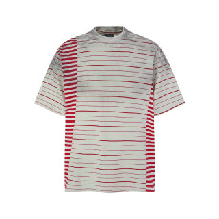 Asymmetric Striped Short Sleeve T-Shirt 3