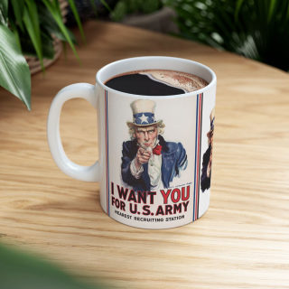 Uncle Sam I Want You Poster Mug | Ceramic Coffee Cup, Patriotic USA Design 15