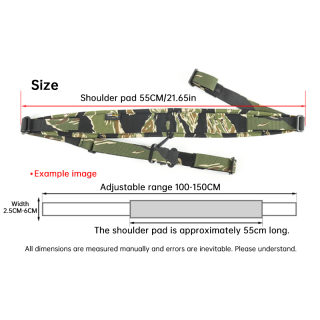 Tactical gear — QD quick-detach rifle sling, 2-point adjustable airgun strap, Cordura