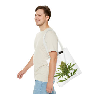 Cannabis Bud Illustration Tote | Botanical Cannabis Plant Tote 38