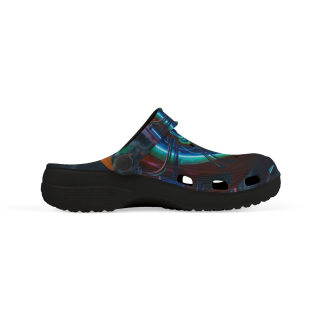 Neon Skull Pattern Kid's Clogs 6