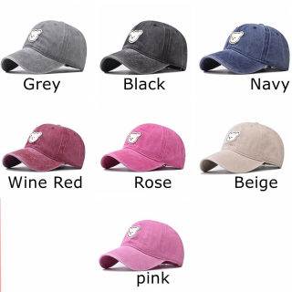 Pure Cotton Washed Bear Embroidered Baseball Cap | Outdoor All-Season