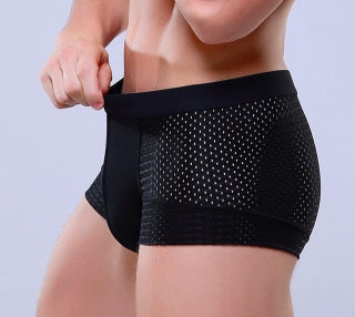 Breathable Mesh Silk Men's Boxer Briefs | Four-Corner Cotton Underwear 4