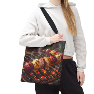Grilled Vegetable Kabob Tote Bag | BBQ Skewers, Summer Cookout Market Tote 92