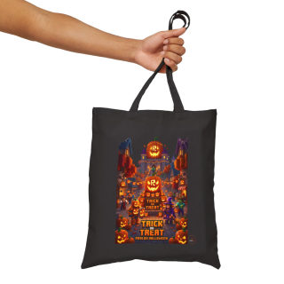 Halloween Pumpkin Patch Trick or Treat Tote | Haunted Town Jack-o'-Lanterns 24