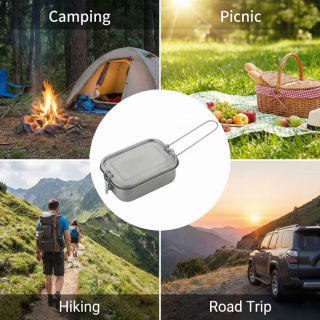Titanium Lunch Box with Folding Handle | Leak-Proof for Camping & Hiking 5