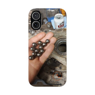 Hand holding ball bearings phone case 4