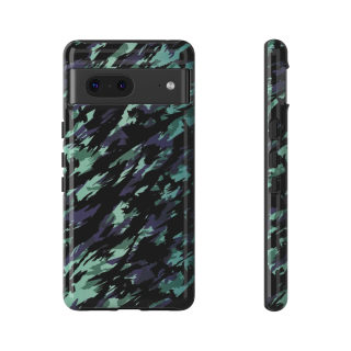 Teal Black Abstract Camo Phone Case 63