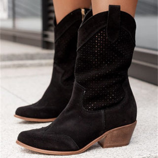 Mid Heel Burnt Suede Ankle Boots | Women's 3