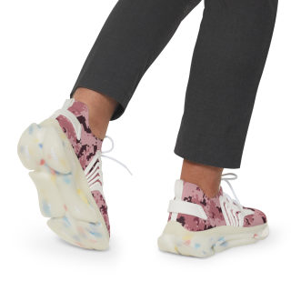 Pink Digital Camo Men's Mesh Sneakers | Athletic Running Shoes 18