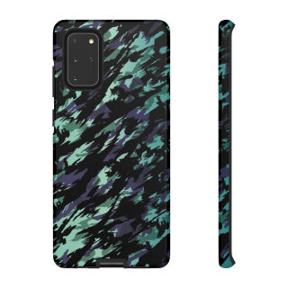 Teal Black Abstract Camo Phone Case 20