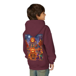 Spooky Pumpkin Patch Trick or Treat Kids Hoodie 71