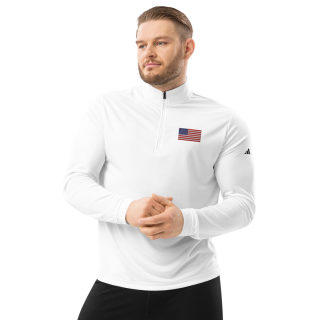 Quarter Zip Pullover "USA Flag" 6