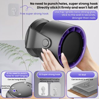 Rechargeable Desktop Fan with Digital Display, 100 Speed Settings 4