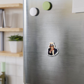 Uncle Sam Pointing Die-Cut Magnet | Patriotic Americana Refrigerator Magnet